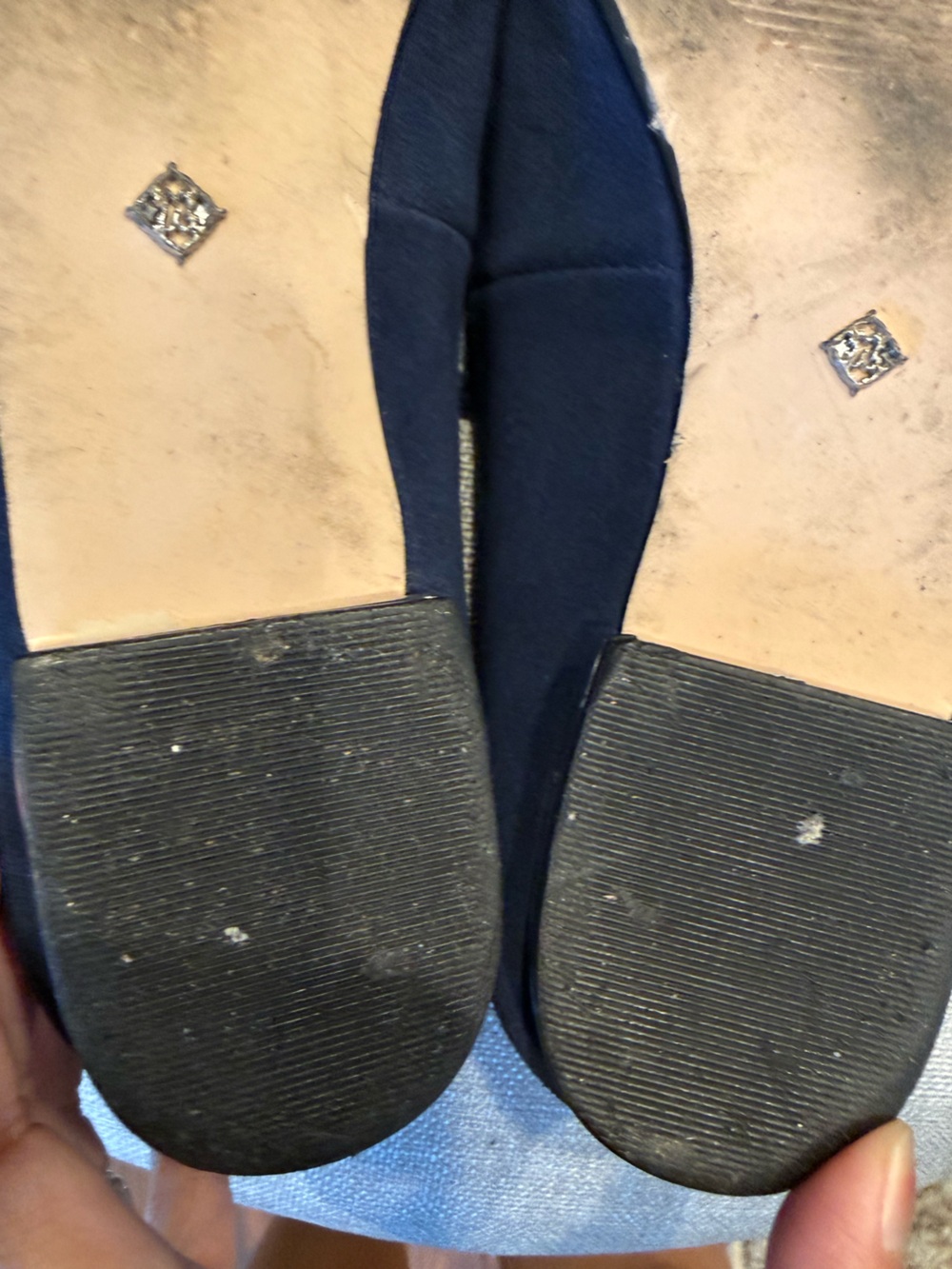 Nanette Lepore Embellished Navy Suede Pointed Toe Loafers size 6M - Picture 6 of 13